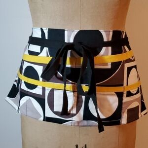 Utility OS Waist Apron Craft Vendor Artist Garden Yellow Grey Geometric Handmade